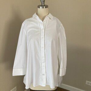 Kate Spade New York - 3/4 Sleeve Buttondown Shirt with Detailed Trim